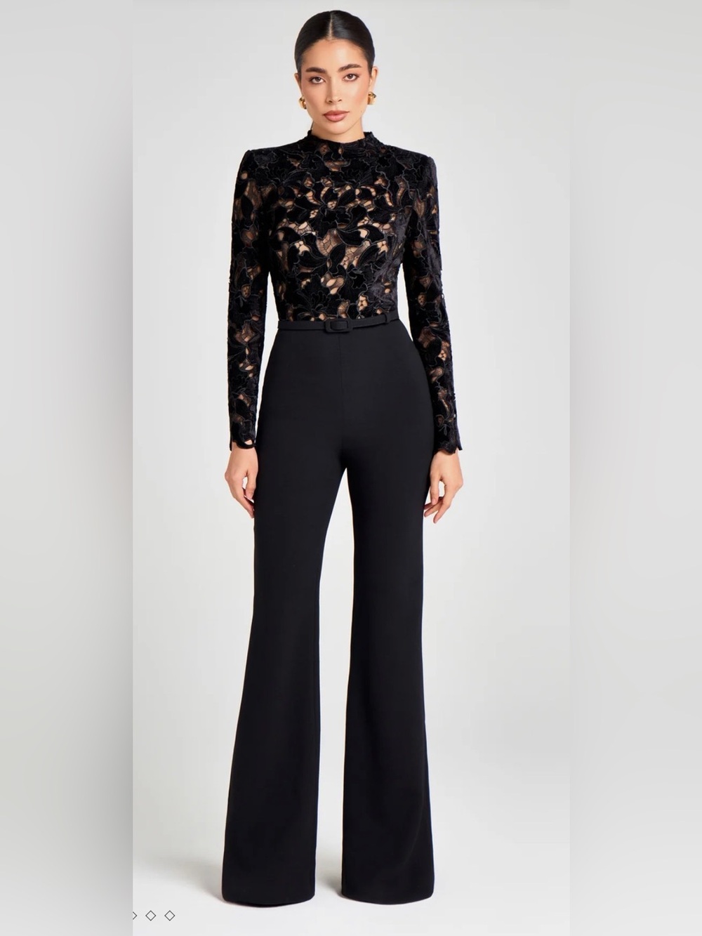Nadine Merabi Eleanor Jumpsuit Size 10 Black NWT
